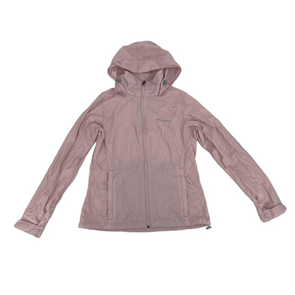Columbia Jackets & Blazers - Columbia Pink Long Sleeve Hooded Lightweight Jacket Size Medium Women’s